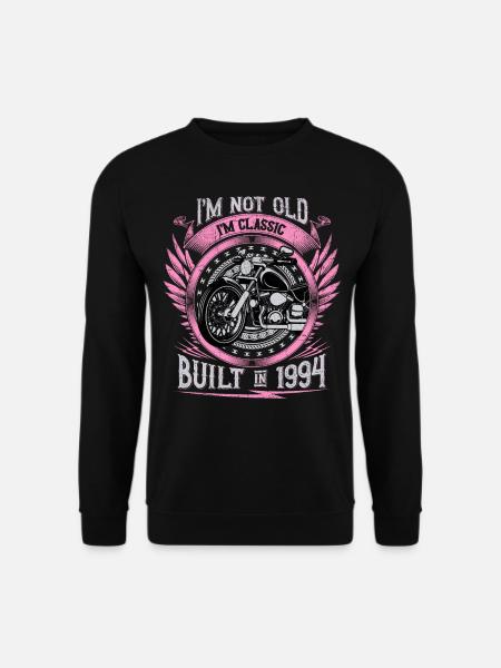 I'm Classic Built 1994 Motorcycle 29th Birthday - Unisex Pullover - Schwarz