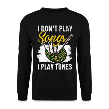 I don't play songs I play melodies music - Unisex Sweatshirt - black - Front - Alina (178cm) & Michal (187cm)