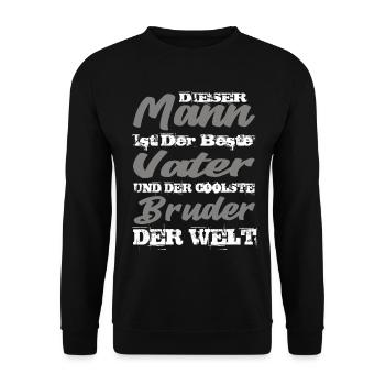 Vater und Bruder - Unisex Pullover - Schwarz - Vorne - Alina (178cm) & Michal (187cm)