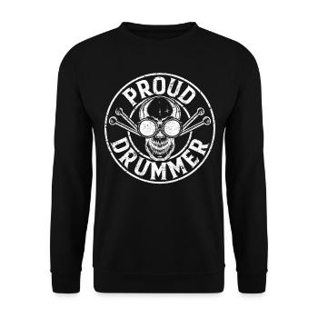 Batteur Batteur Musicien - Fier Batteur - Sweat-shirt Unisexe - noir - Devant - Alina (178cm) & Michal (187cm)
