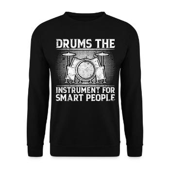 Drums The Instrument For Smart People - Drummer - Unisex Sweatshirt - black - Front - Alina (178cm) & Michal (187cm)