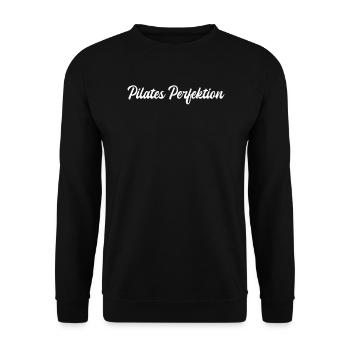 Pilates - Pilates Perfektion - Unisex Pullover - Schwarz - Vorne - Alina (178cm) & Michal (187cm)