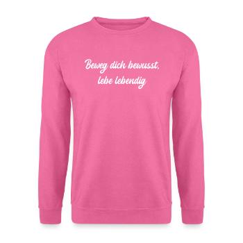Pilates - Beweg dich bewusst, lebe lebendig - Unisex Pullover - Pink - Vorne