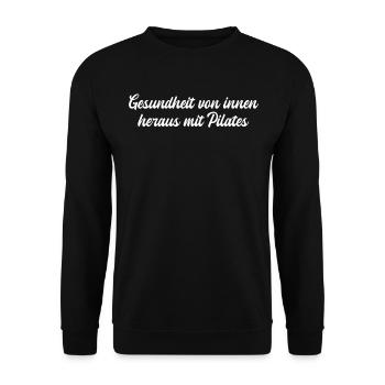 Pilates - Gesundheit von innen heraus mit Pilates - Unisex Pullover - Schwarz - Vorne - Alina (178cm) & Michal (187cm)