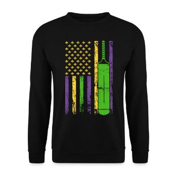 Batte de cricket drapeau sportif américain - Sweat-shirt Unisexe - noir - Devant - Alina (178cm) & Michal (187cm)