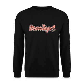 Marriage wedding lettering - Unisex Sweatshirt - black - Front - Alina (178cm) & Michal (187cm)