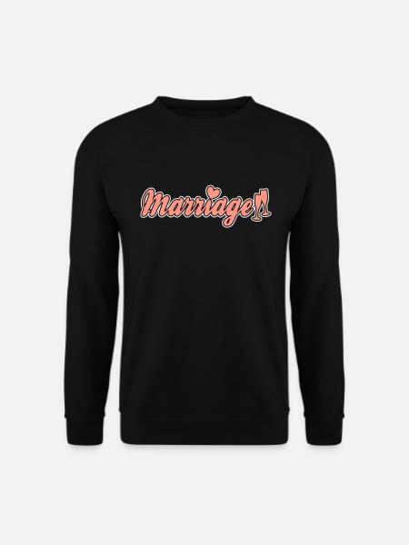Lettrage de mariage - Sweat-shirt Unisexe - noir