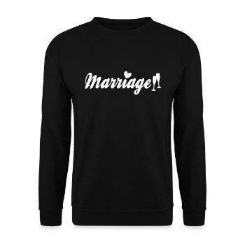 Marriage wedding lettering - Unisex Sweatshirt - black - Front - Alina (178cm) & Michal (187cm)