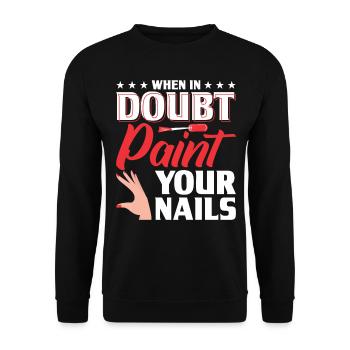 Nagellack Nageldesign Manicure Nagelstudio Nails - Unisex Pullover - Schwarz - Vorne - Alina (178cm) & Michal (187cm)