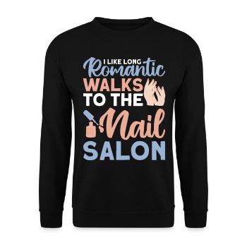 Nagellack Nageldesign Manicure Nagelstudio Nägel - Unisex Pullover - Schwarz - Vorne - Alina (178cm) & Michal (187cm)