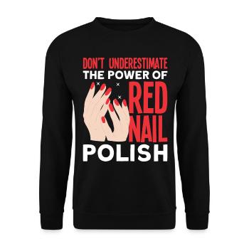 Nagellack Nageldesign Manicure Nagelstudio Nails - Unisex Pullover - Schwarz - Vorne - Alina (178cm) & Michal (187cm)