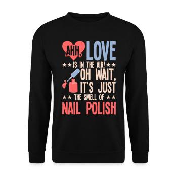 Nagellack Nageldesign Manicure Nagelstudio Nails - Unisex Pullover - Schwarz - Vorne - Alina (178cm) & Michal (187cm)