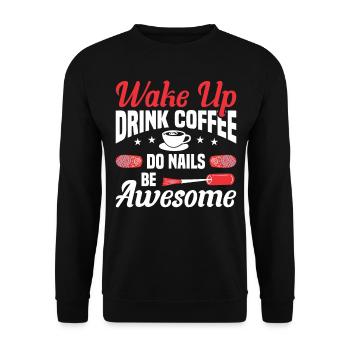 Nagellack Nageldesign Manicure Nagelstudio Nails - Unisex Pullover - Schwarz - Vorne - Alina (178cm) & Michal (187cm)