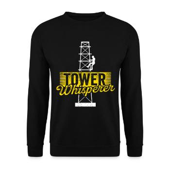 Cell Tower Climber Climbing Technician - Unisex Sweatshirt - black - Front - Alina (178cm) & Michal (187cm)
