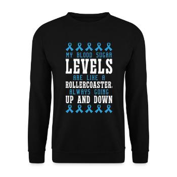 Diabetische Bauchspeicheldrüse - Unisex Pullover - Schwarz - Vorne - Alina (178cm) & Michal (187cm)