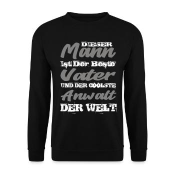 Anwalt - Unisex Pullover - Schwarz - Vorne - Alina (178cm) & Michal (187cm)