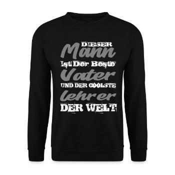 Lehrer - Unisex Pullover - Schwarz - Vorne - Alina (178cm) & Michal (187cm)