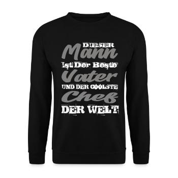 Chef - Unisex Pullover - Schwarz - Vorne - Alina (178cm) & Michal (187cm)