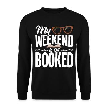Rat de bibliothèque Livres Lire Livre Rat de bibliothèque - Sweat-shirt Unisexe - noir - Devant - Alina (178cm) & Michal (187cm)