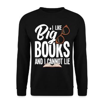 Rat de bibliothèque Livres Lire Livre Rat de bibliothèque - Sweat-shirt Unisexe - noir - Devant - Alina (178cm) & Michal (187cm)