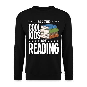 Rat de bibliothèque Livres Lire Livre Rat de bibliothèque - Sweat-shirt Unisexe - noir - Devant - Alina (178cm) & Michal (187cm)