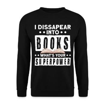 Rat de bibliothèque Livres Lire Livre Rat de bibliothèque - Sweat-shirt Unisexe - noir - Devant - Alina (178cm) & Michal (187cm)