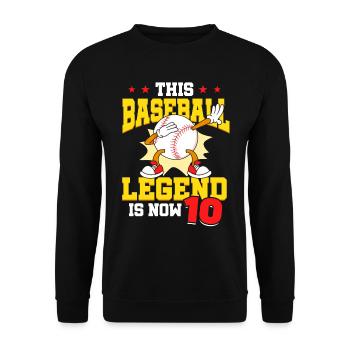 Diese Baseball-legende Ist Jetzt 10 Sports Kid - Unisex Pullover - Schwarz - Vorne - Alina (178cm) & Michal (187cm)