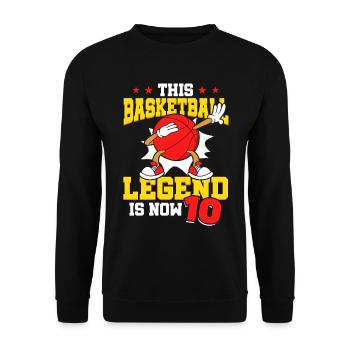 Diese Basketball-legende Ist Jetzt 10 Sports Kid - Unisex Pullover - Schwarz - Vorne - Alina (178cm) & Michal (187cm)