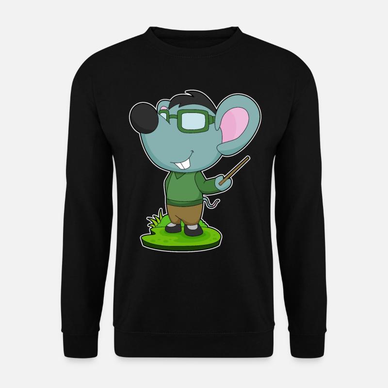 Mouse Teacher Pointer - Unisex Sweatshirt - black