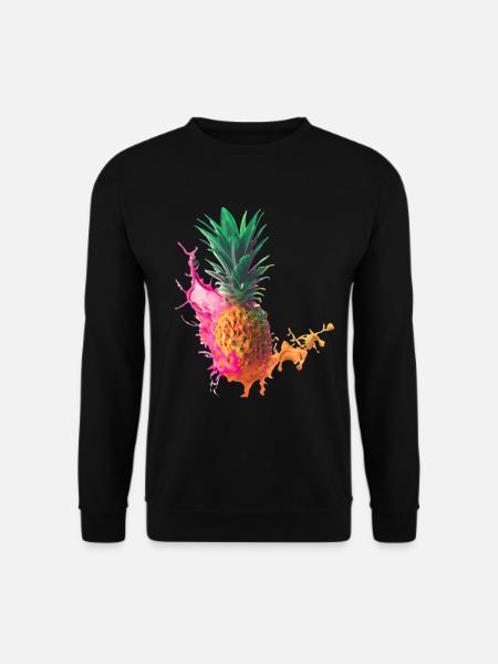 Farbenfrohe Ananas - Unisex Pullover - Schwarz