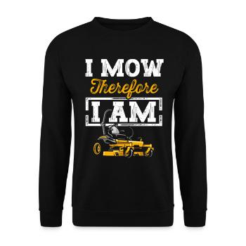 Lawn Mower Mowing Landscaping Landscaper - Unisex Sweatshirt - black - Front - Alina (178cm) & Michal (187cm)