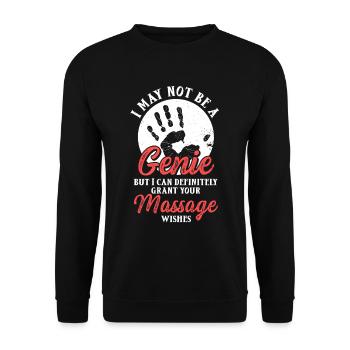 Massagetherapeutin Therapie lizenzierter Masseur - Unisex Pullover - Schwarz - Vorne - Alina (178cm) & Michal (187cm)