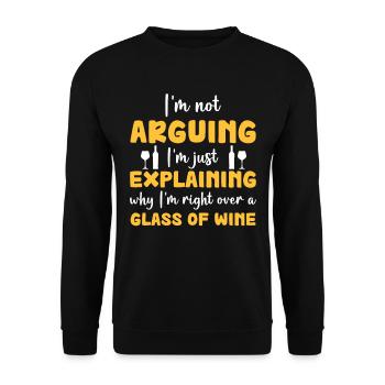 Weintrinken Weinverkostung Weinliebhaber - Unisex Pullover - Schwarz - Vorne - Alina (178cm) & Michal (187cm)