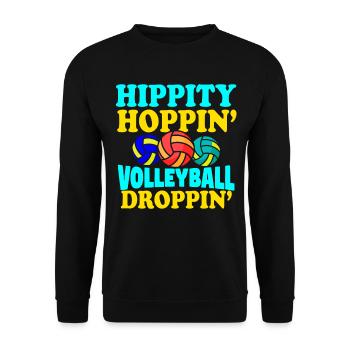 Easter Volleyball Holiday Rabbit Sport - Unisex Sweatshirt - black - Front - Alina (178cm) & Michal (187cm)
