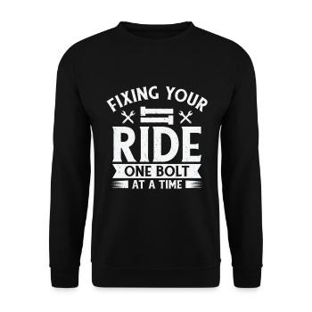 Automechaniker Auto-Motor-Reparatur - Unisex Pullover - Schwarz - Vorne - Alina (178cm) & Michal (187cm)