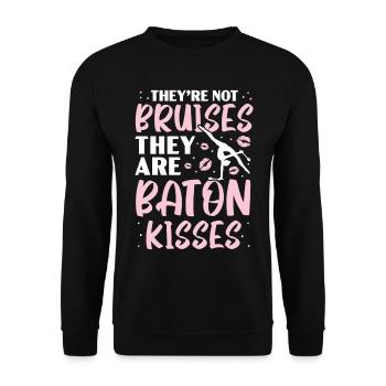 Il n’y a pas d’ecchymoses ce sont des baisers de matraque Tw - Sweat-shirt Unisexe - noir - Devant - Alina (178cm) & Michal (187cm)