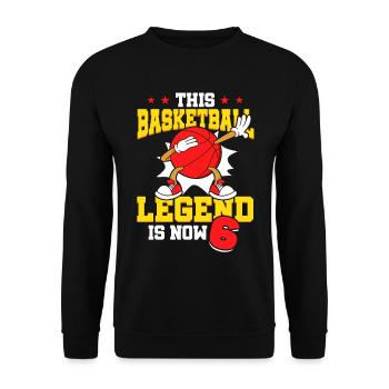 Diese Basketball-legende Ist Jetzt 6 Sport Kind - Unisex Pullover - Schwarz - Vorne - Alina (178cm) & Michal (187cm)