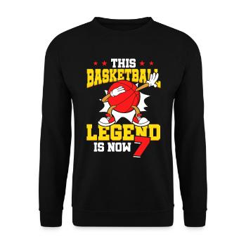 Diese Basketball-legende Ist Jetzt 7 Sports Kid - Unisex Pullover - Schwarz - Vorne - Alina (178cm) & Michal (187cm)