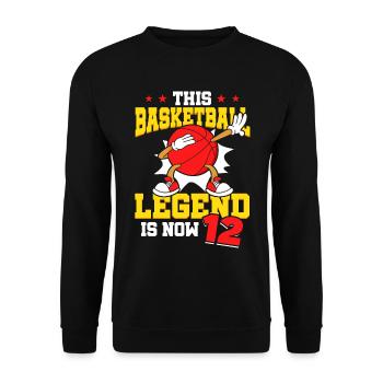 Cette légende du basketball a maintenant 12 Sports Kid - Sweat-shirt Unisexe - noir - Devant - Alina (178cm) & Michal (187cm)