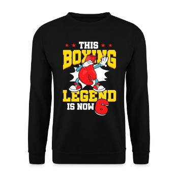 Diese Box-legende Ist Jetzt 6 Sport Kind 6. - Unisex Pullover - Schwarz - Vorne - Alina (178cm) & Michal (187cm)