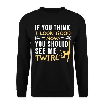 Si vous pensez que j’ai l’air bien, vous devriez - Sweat-shirt Unisexe - noir - Devant - Alina (178cm) & Michal (187cm)