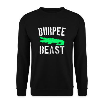 Burpee Beast - Unisex Sweatshirt - black - Front - Alina (178cm) & Michal (187cm)