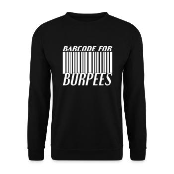 Burpee Barcode - Unisex Sweatshirt - black - Front - Alina (178cm) & Michal (187cm)