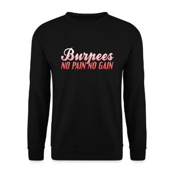 Burpees pas de douleur pas de gain - Sweat-shirt Unisexe - noir - Devant - Alina (178cm) & Michal (187cm)