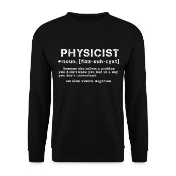 Physique Définition Science - Sweat-shirt Unisexe - noir - Devant - Alina (178cm) & Michal (187cm)