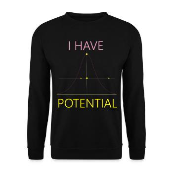 Future Physicist Science Nerd I - Unisex Sweatshirt - black - Front - Alina (178cm) & Michal (187cm)