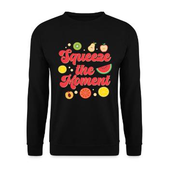Fruchtig Weihnachten Urlaub Gesund Winter Saison - Unisex Pullover - Schwarz - Vorne - Alina (178cm) & Michal (187cm)