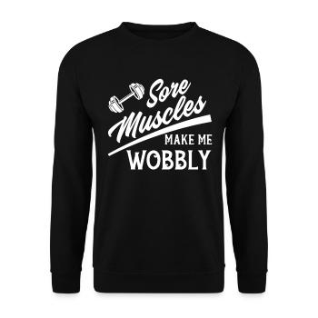 Sore Muscles Wobbly Fitness Enthusiasts Workout - Unisex Sweatshirt - black - Front - Alina (178cm) & Michal (187cm)