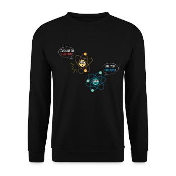 J’ai perdu un électron - Sweat-shirt Unisexe - noir - Devant - Alina (178cm) & Michal (187cm)