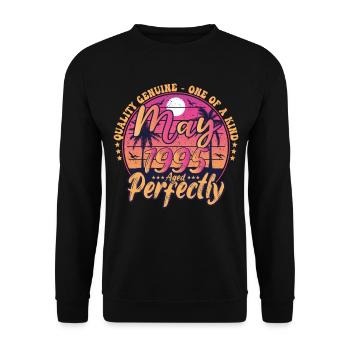 May 1995 anniversary 1995 Retro 1995 May - Unisex Sweatshirt - black - Front - Alina (178cm) & Michal (187cm)